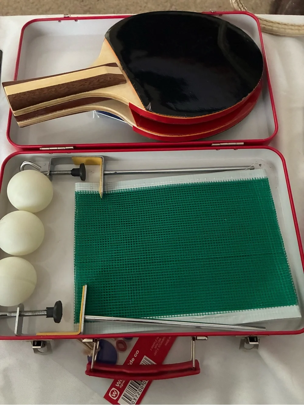 Table Ping-Pong Set - Red Paddle black paddle New in box Dining Table Ping-Pong